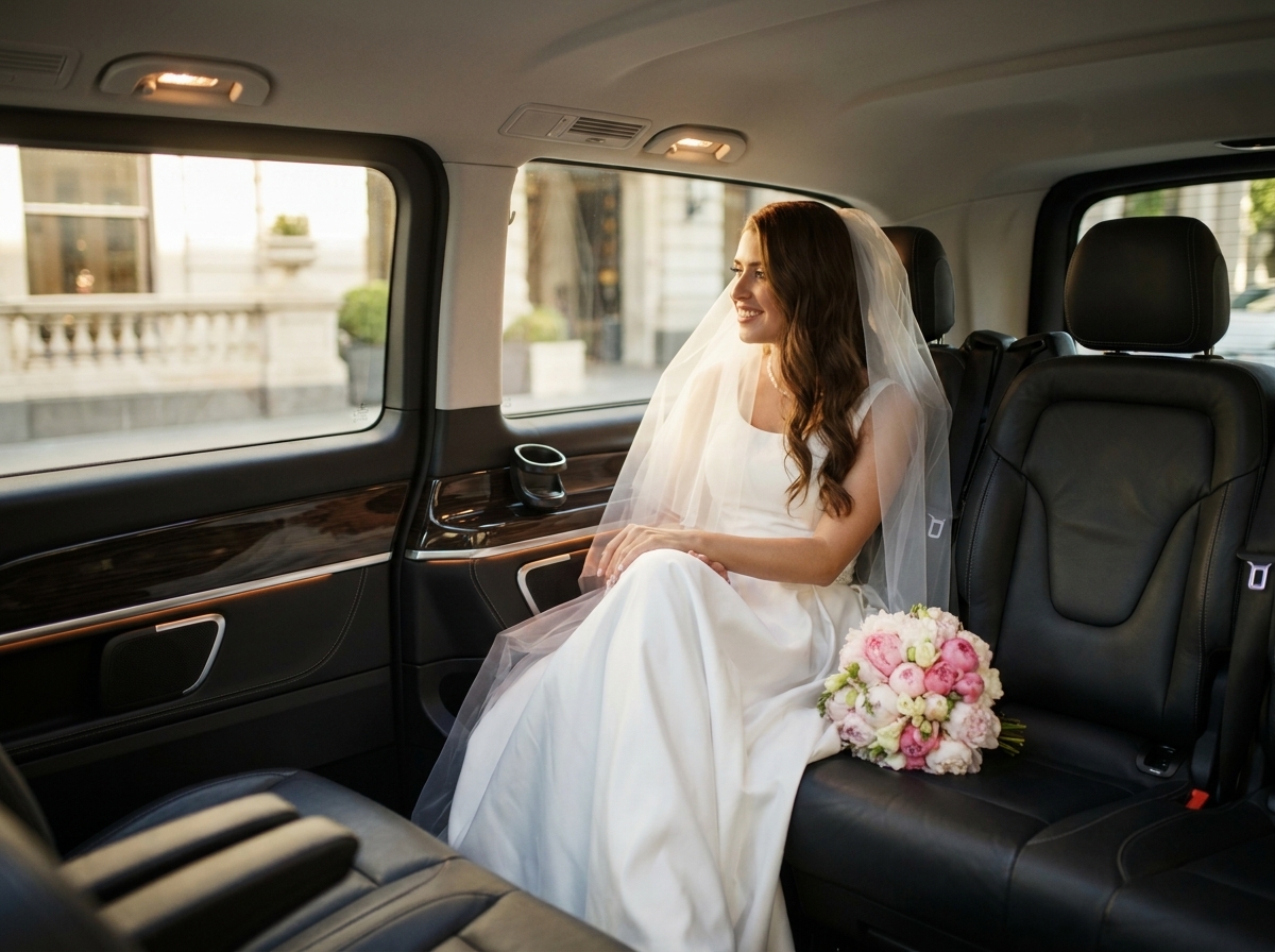 Luxury Bridal Transfer in Mercedes V-Class-Melbourne-Wedding Chauffeur Experiencer.