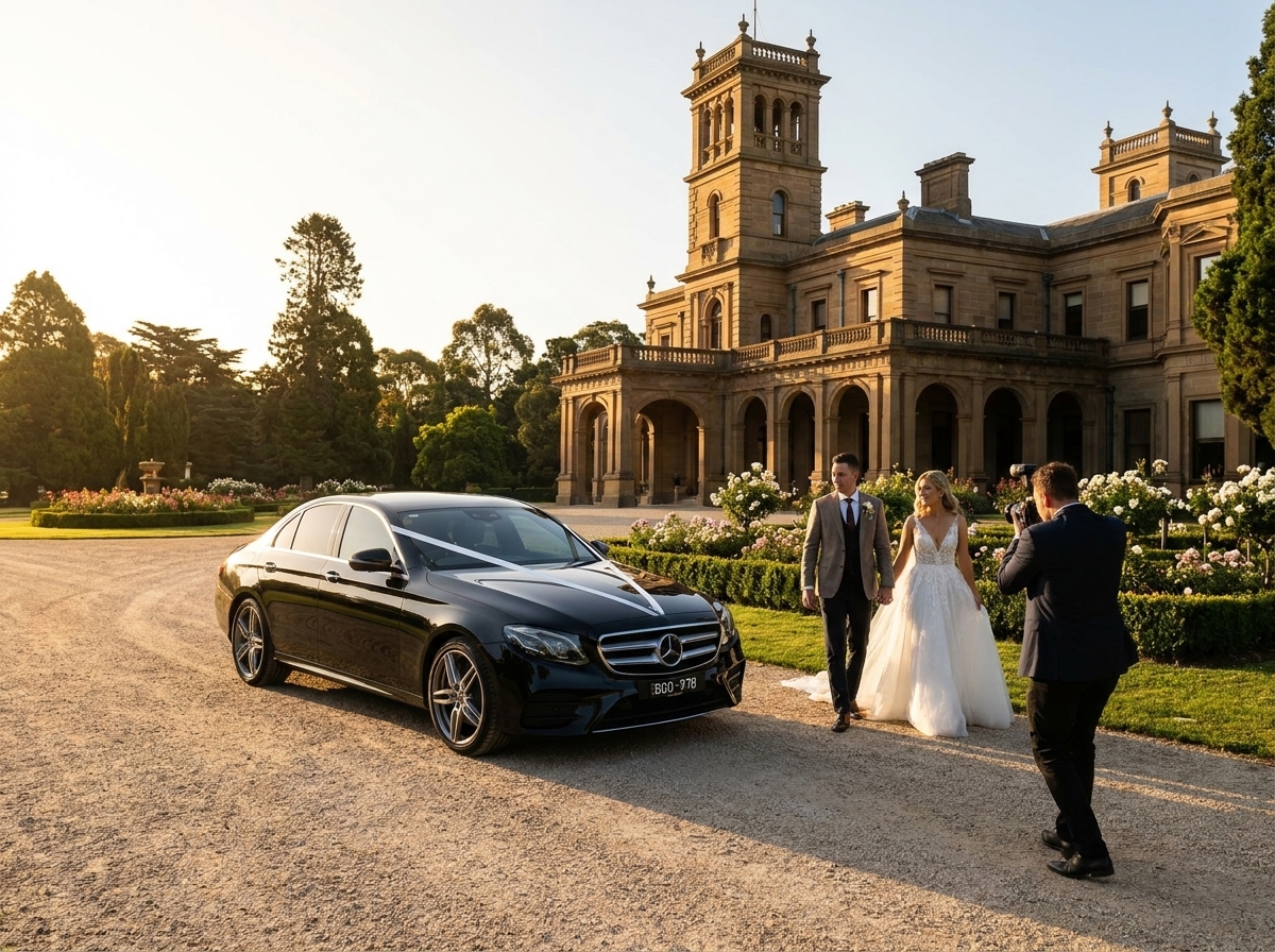 Black Mercedes V-Class wedding car hire Werribee Hoppers Crossing Tarneit western Melbourne