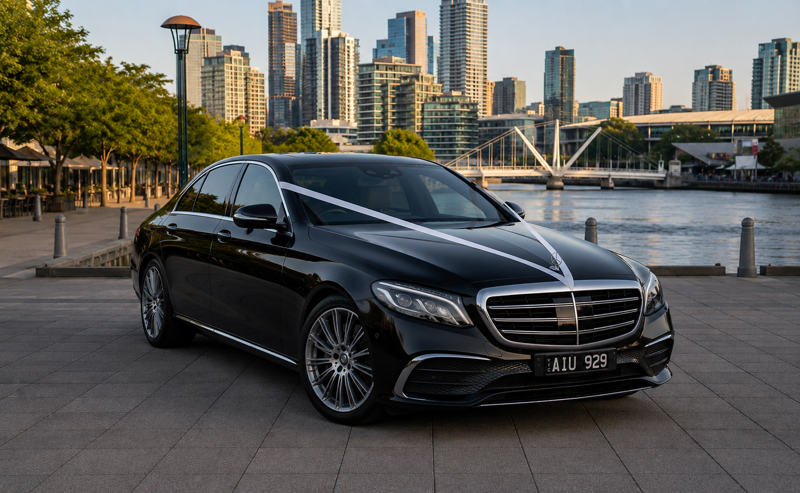 Mercedes-Benz S-Class luxury wedding car Melbourne — flagship bridal sedan