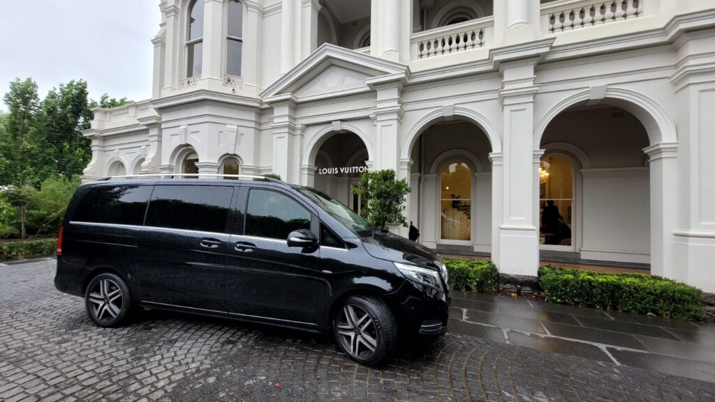 Mercedes wedding car prepared for bridal party — Wedding Car Hire Melbourne fleet